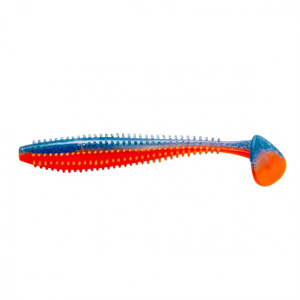 Виброхвост Helios Shaggy 5,12"/13 см, цвет Star Blue & Orange 5 шт HS-18-044 , 